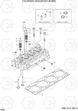 A360 CYLINDER HEAD(#1001-#1494) R140LC-7, Hyundai