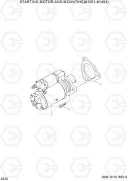 A370 STARTING MOTOR & MOUNTING(#1001-#1494) R140LC-7, Hyundai