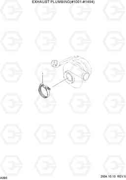 A390 EXHAUST PLUMBING(#1001-#1494) R140LC-7, Hyundai