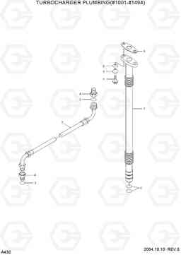 A430 TURBOCHARGER PLUMBING(#1001-#1494) R140LC-7, Hyundai