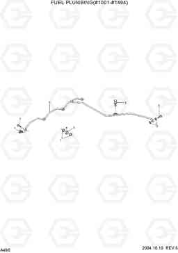 A490 FUEL PLUMBING(#1001-#1494) R140LC-7, Hyundai