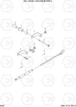 B290 OIL LEVEL GAUGE(#1495-) R140LC-7, Hyundai