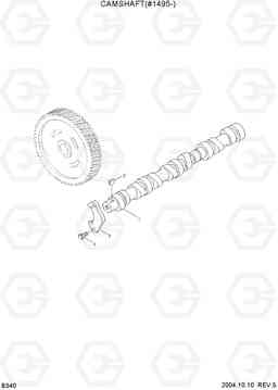 B340 CAMSHAFT(#1495-) R140LC-7, Hyundai