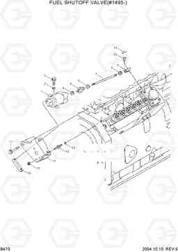 B470 FUEL SHUTOFF VALVE(#1495-) R140LC-7, Hyundai