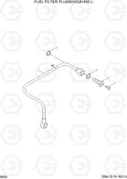 B500 FUEL FILTER PLUMBING(#1495-) R140LC-7, Hyundai