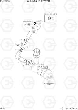 1020 AIR INTAKE SYSTEM R140LC-7A, Hyundai