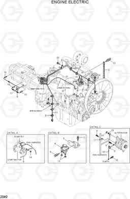 2040 ENGINE ELECTRIC R140LC-7A, Hyundai