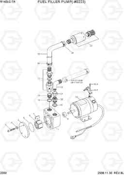 2200 FUEL FILLER PUMP(-#0243) R140LC-7A, Hyundai