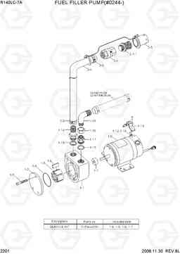 2201 FUEL FILLER PUMP(#0244-) R140LC-7A, Hyundai