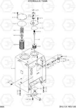 3020 HYDRAULIC TANK R140LC-7A, Hyundai