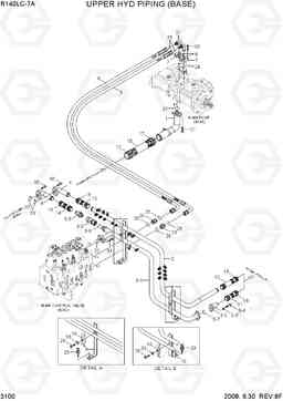 3100 UPPER HYD PIPING(BASE) R140LC-7A, Hyundai