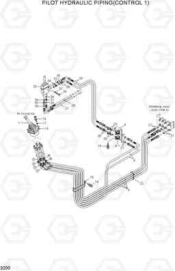 3200 PILOT HYD PIPING(CONTROL 1) R140LC-7A, Hyundai