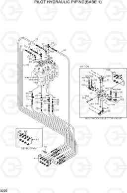 3220 PILOT HYD PIPING(BASE 1) R140LC-7A, Hyundai