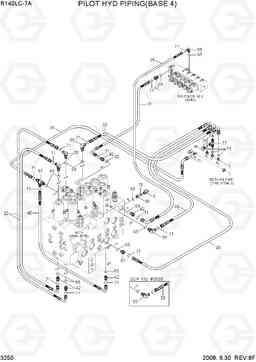 3250 PILOT HYD PIPING(BASE 4) R140LC-7A, Hyundai