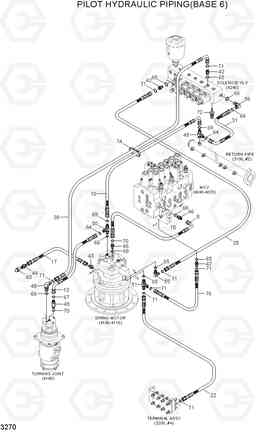 3270 PILOT HYD PIPING(BASE 6) R140LC-7A, Hyundai