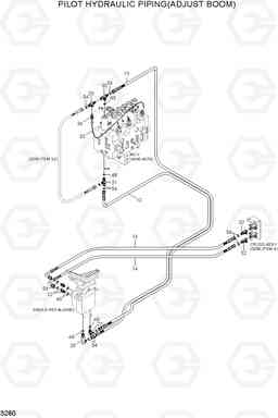 3280 PILOT HYD PIPING(ADJUST BOOM) R140LC-7A, Hyundai