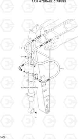 3500 ARM HYDRAULIC PIPING R140LC-7A, Hyundai