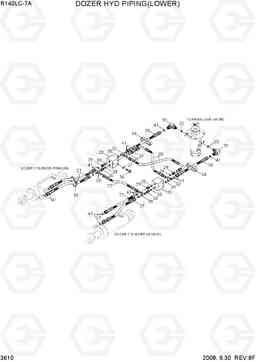 3610 DOZER HYD PIPING(LOWER) R140LC-7A, Hyundai