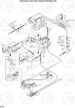 3770 DOUBLE ACTING MAIN PIPING KIT R140LC-7A, Hyundai