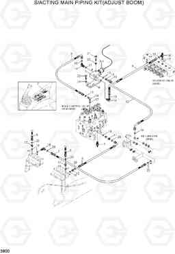 3800 S/ACT MAIN PIPING KIT(ADJUST BOOM) R140LC-7A, Hyundai