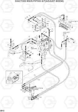 3810 D/ACT MAIN PIPING KIT(ADJUST BOOM) R140LC-7A, Hyundai