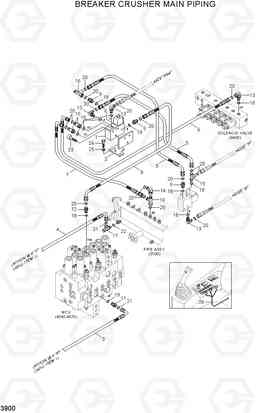 3900 BREAKER CRUSHER MAIN PIPING R140LC-7A, Hyundai