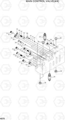 4070 MAIN CONTROL VALVE(4/4) R140LC-7A, Hyundai