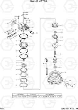 4100 SWING MOTOR R140LC-7A, Hyundai