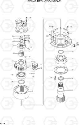 4110 SWING REDUCTION GEAR R140LC-7A, Hyundai