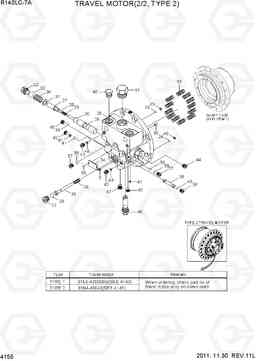 4155 TRAVEL MOTOR(2/2, TYPE 2) R140LC-7A, Hyundai