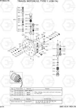 4171 TRAVEL MOTOR(1/2, TYPE 1, LCM-7A) R140LC-7A, Hyundai