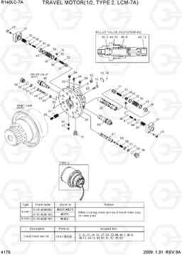 4175 TRAVEL MOTOR(1/2, TYPE 2, LCM-7A) R140LC-7A, Hyundai