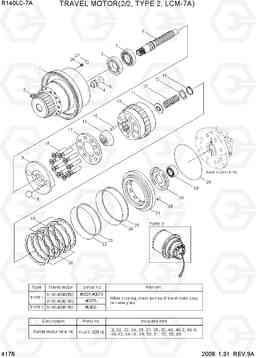 4176 TRAVEL MOTOR(2/2, TYPE 2, LCM-7A) R140LC-7A, Hyundai