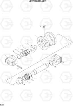 5020 LOWER ROLLER R140LC-7A, Hyundai