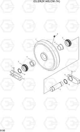 5130 IDLER(R140LCM-7A) R140LC-7A, Hyundai