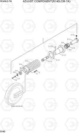 5140 ADJUST COMPONENT(R140LCM-7A) R140LC-7A, Hyundai