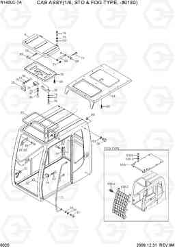 6020 CAB ASSY(1/6, STD & FOG TYPE, -#0180) R140LC-7A, Hyundai