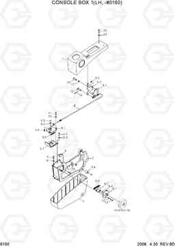 6100 CONSOLE BOX 1(LH, -#0180) R140LC-7A, Hyundai