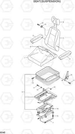 6140 SEAT(SUSPENSION) R140LC-7A, Hyundai