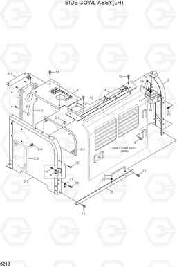 6210 SIDE COWL ASSY(LH) R140LC-7A, Hyundai