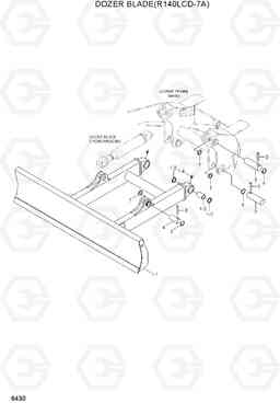 6430 DOZER BLADE(R140LCD-7A) R140LC-7A, Hyundai