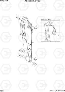 7200 ARM(2.5M, STD) R140LC-7A, Hyundai