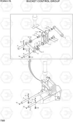 7300 BUCKET CONTROL GROUP R140LC-7A, Hyundai