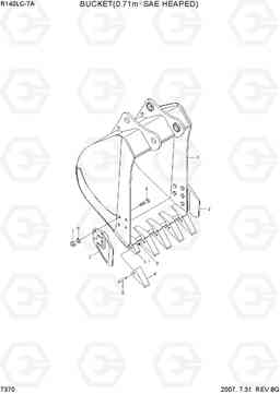 7370 BUCKET(0.71M3 SAE HEAPED) R140LC-7A, Hyundai