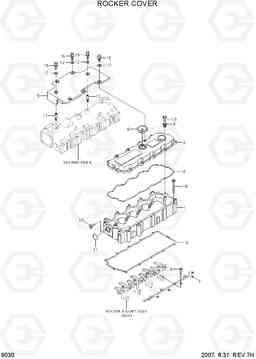 9030 ROCKER COVER R140LC-7A, Hyundai