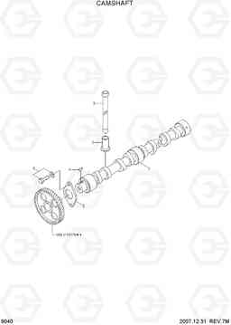 9040 CAMSHAFT R140LC-7A, Hyundai