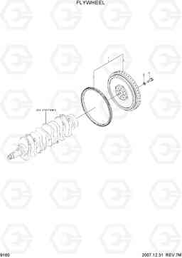 9160 FLYWHEEL R140LC-7A, Hyundai