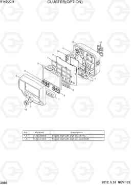 2086 CLUSTER(OPTION) R140LC-9, Hyundai