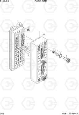 2110 FUSE BOX R140LC-9, Hyundai