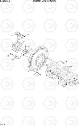 3010 PUMP MOUNTING R140LC-9, Hyundai